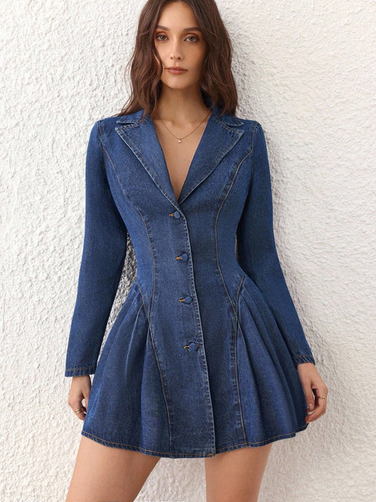 Retro Chic Denim Dress