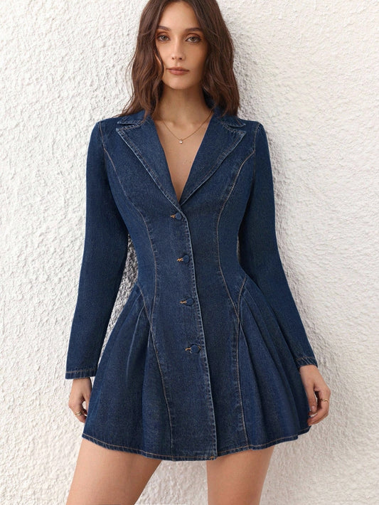 Retro Chic Denim Dress