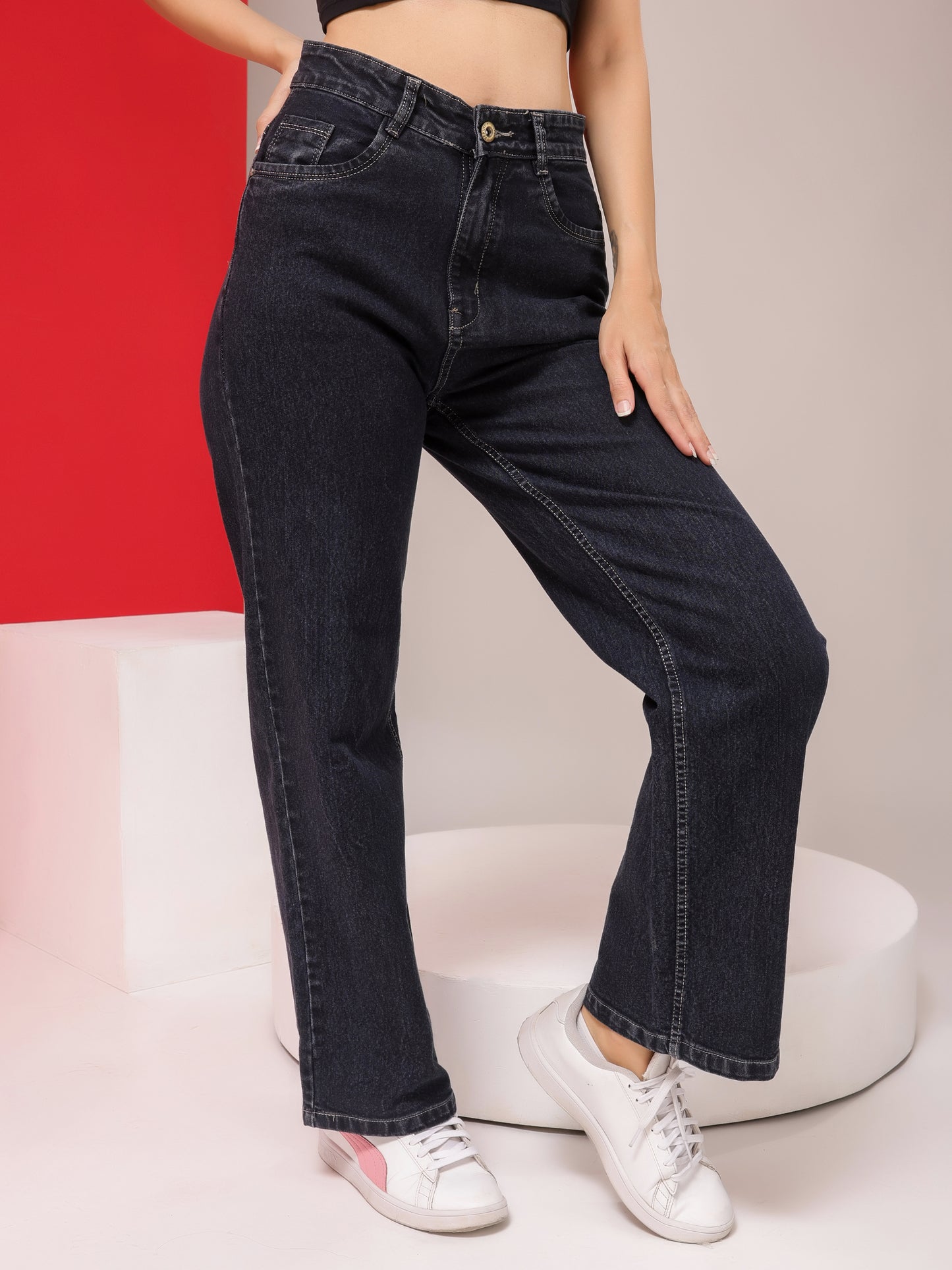 Stretchy Stride Stonewash Jeans