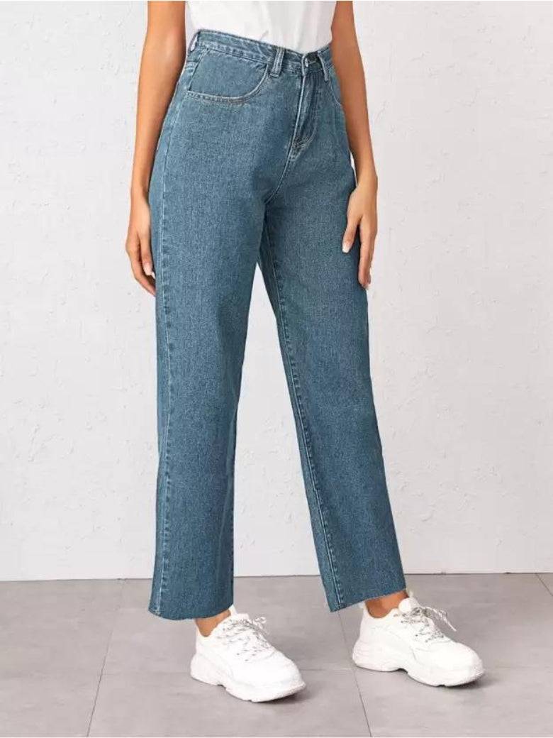 Stonewash Supreme Wide Leg Denim - Glossia Fashion