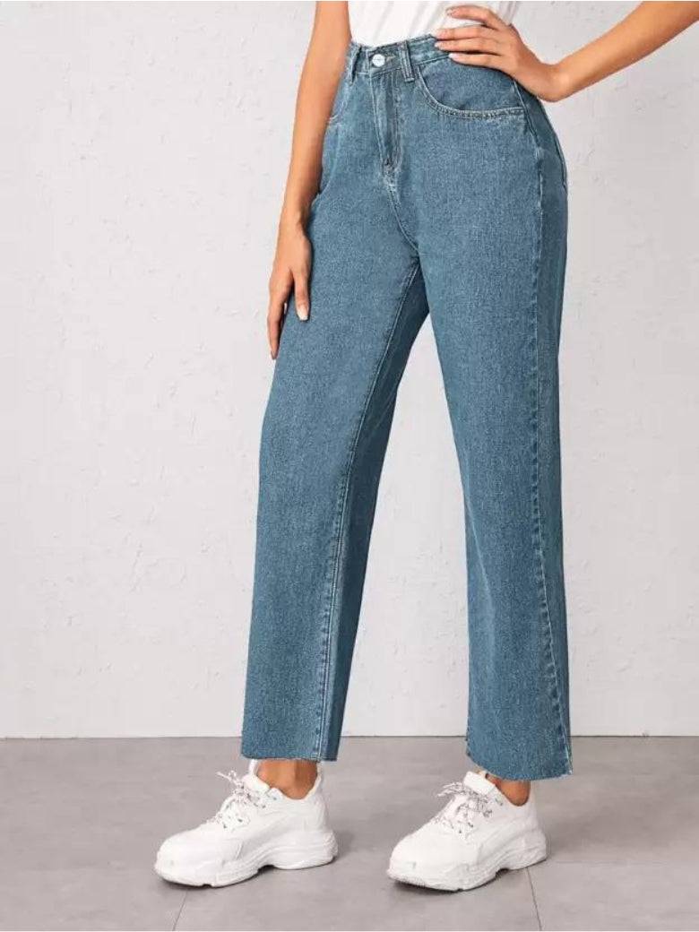 Stonewash Supreme Wide Leg Denim - Glossia Fashion
