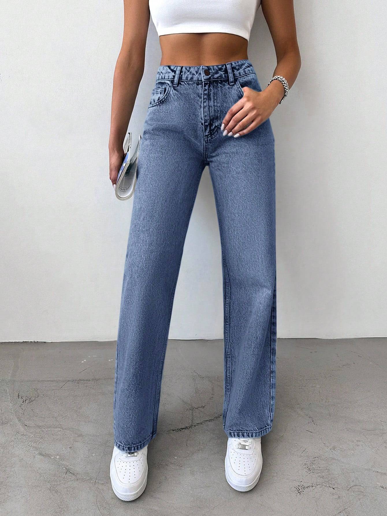 Pure Motion Stonewash Denim - Glossia Fashion
