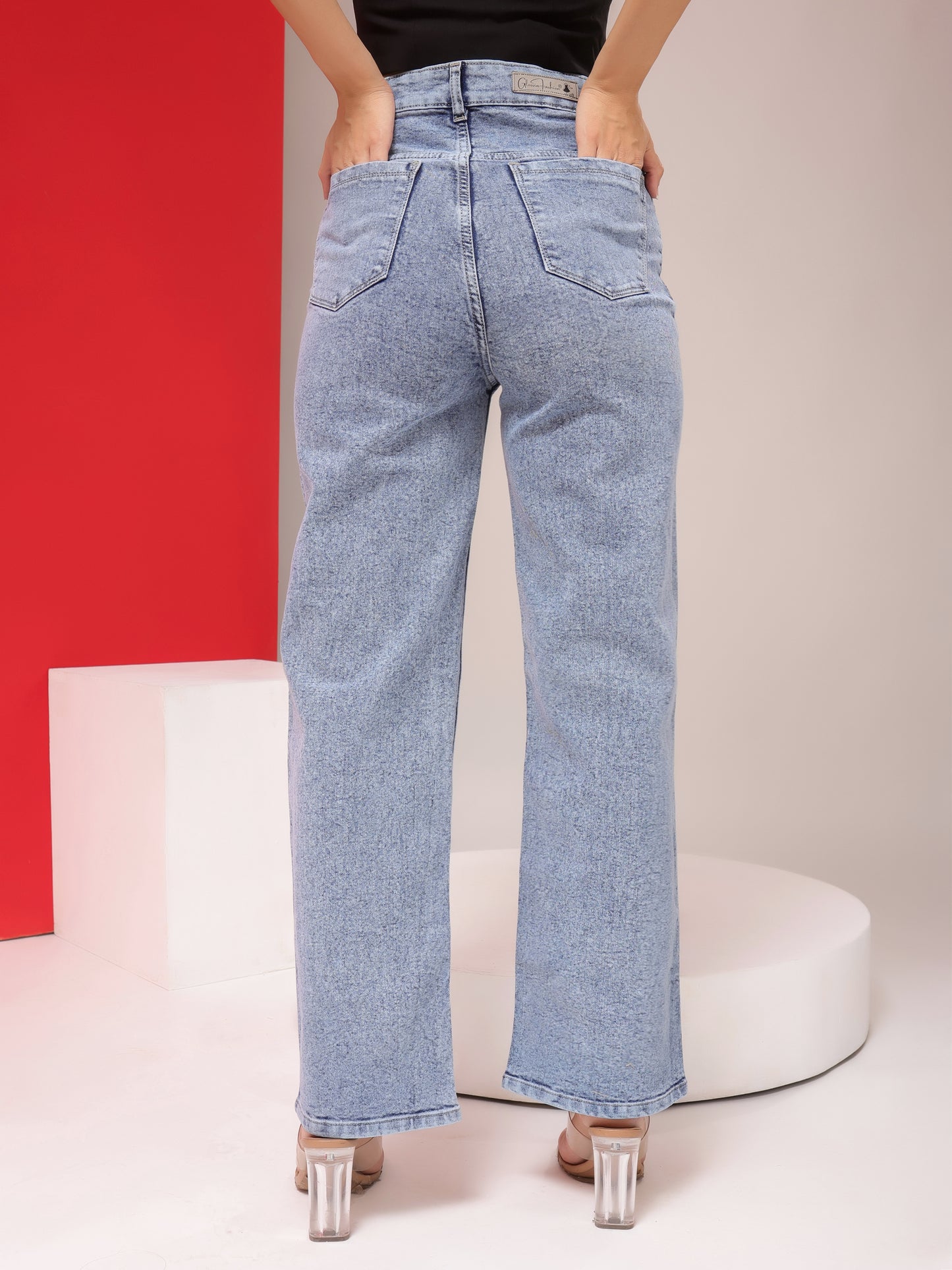 Stretchy Stride Stonewash Boyfriend Jeans