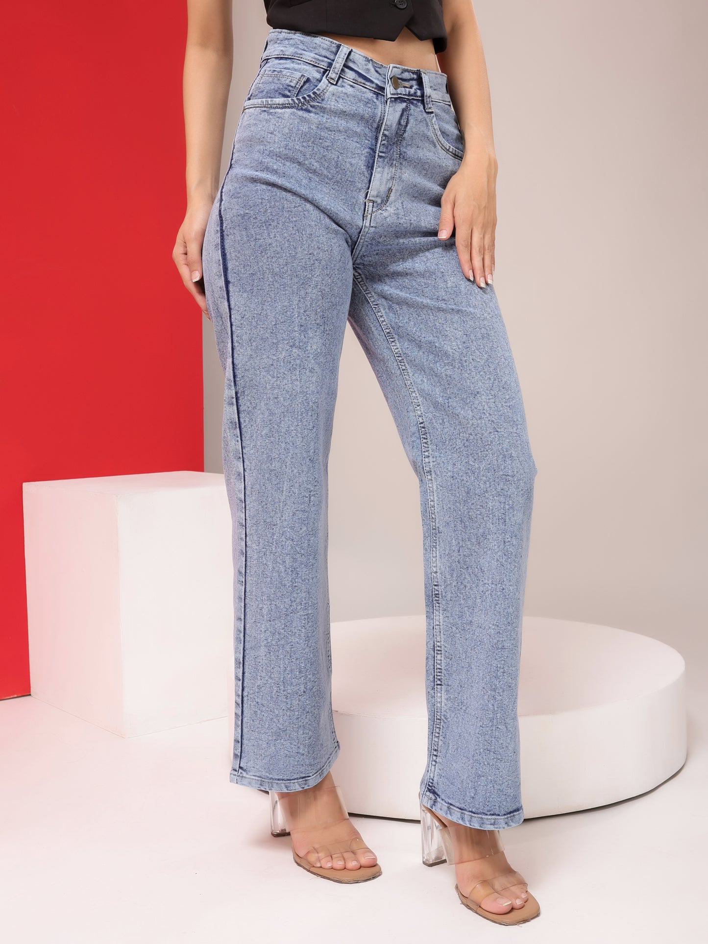 Stretchy Stride Stonewash Boyfriend Jeans