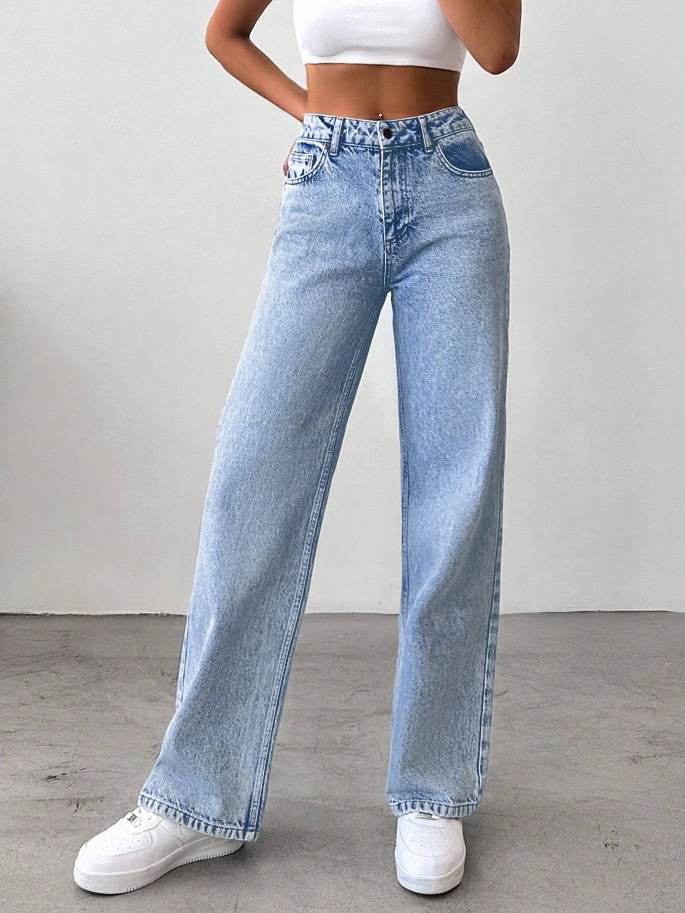 Trendsetter Stretch Straight Jeans - Glossia Fashion