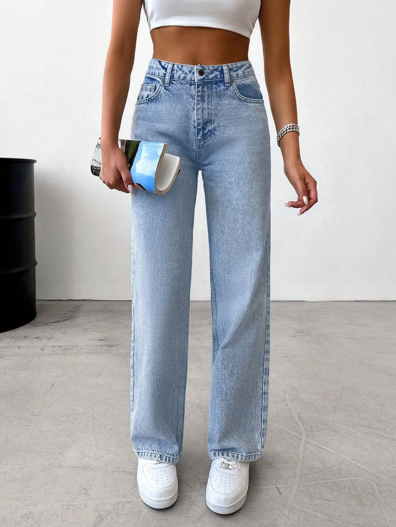 Trendsetter Stretch Straight Jeans - Glossia Fashion