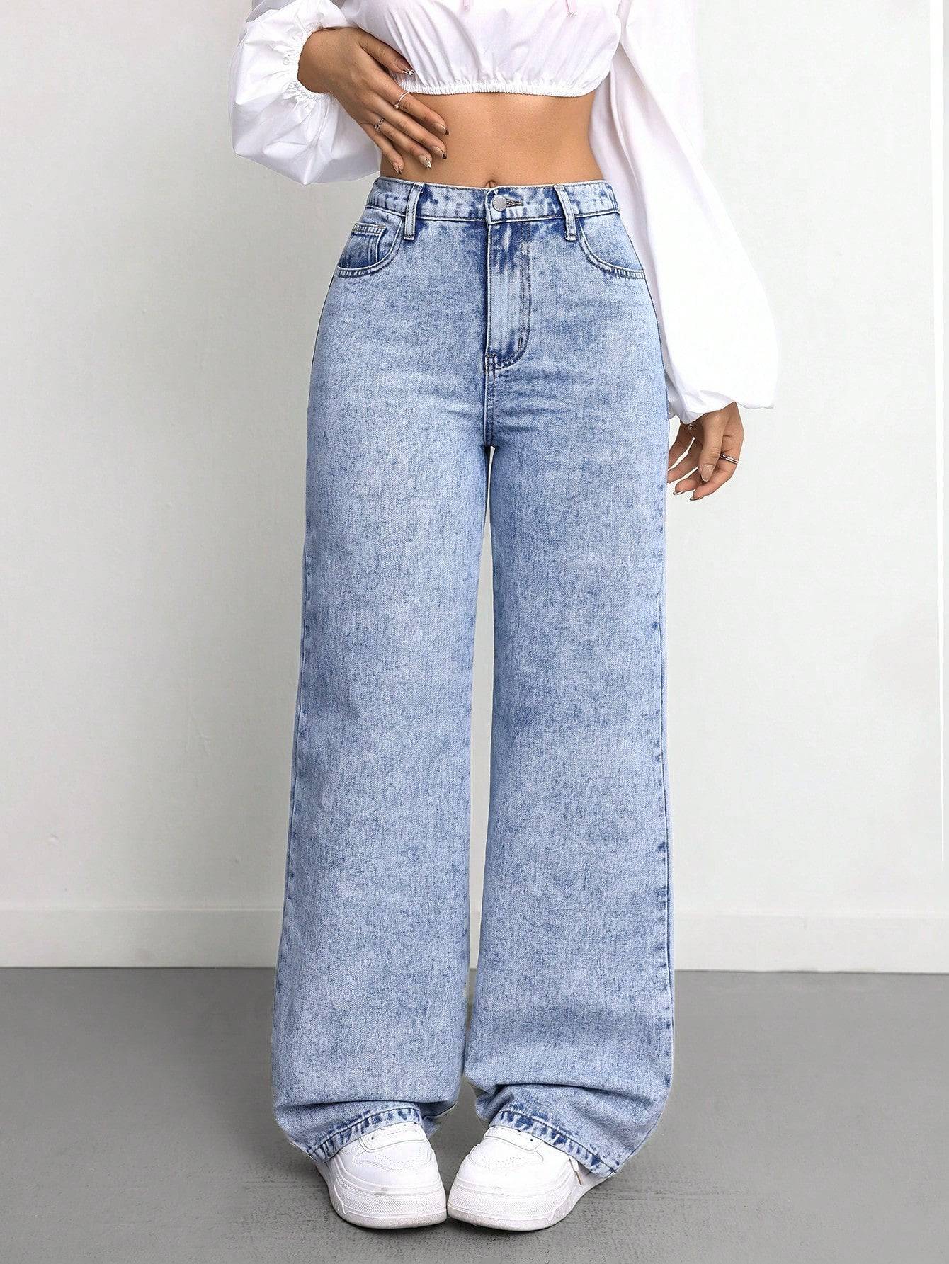 Classic Chic Stonewash High Rise Jeans - Glossia Fashion