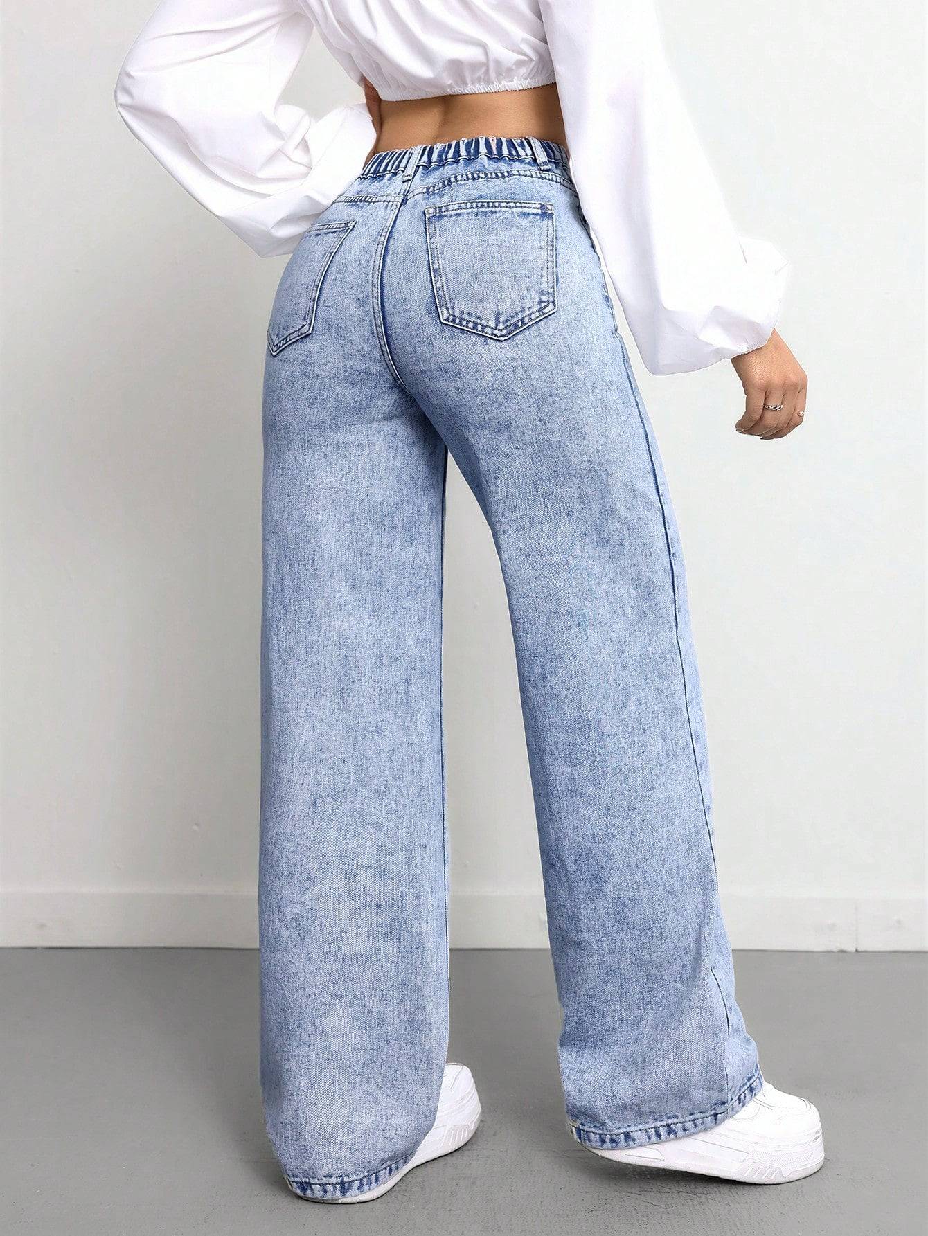 Classic Chic Stonewash High Rise Jeans - Glossia Fashion