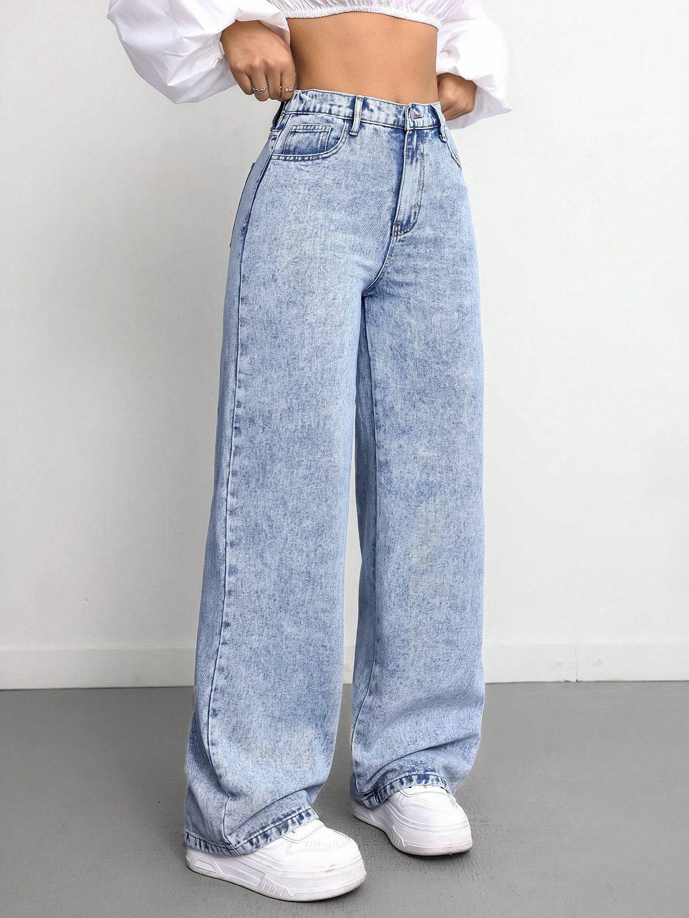 Classic Chic Stonewash High Rise Jeans - Glossia Fashion