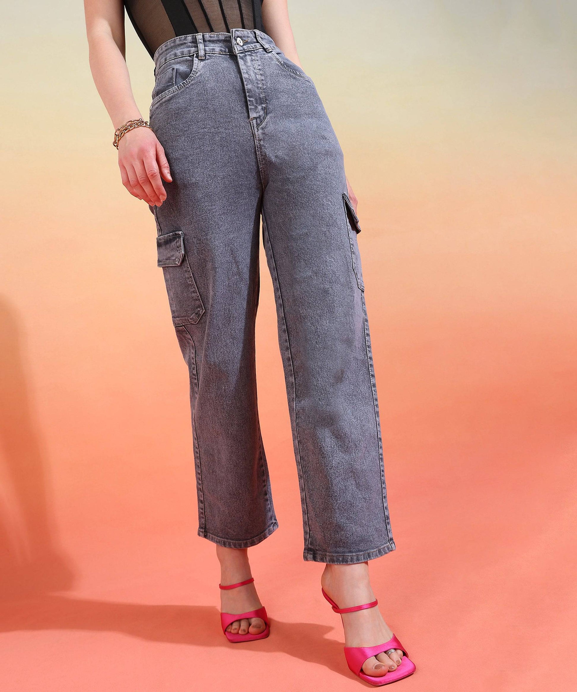 Cityscape Cargo Denim Jeans - Glossia Fashion