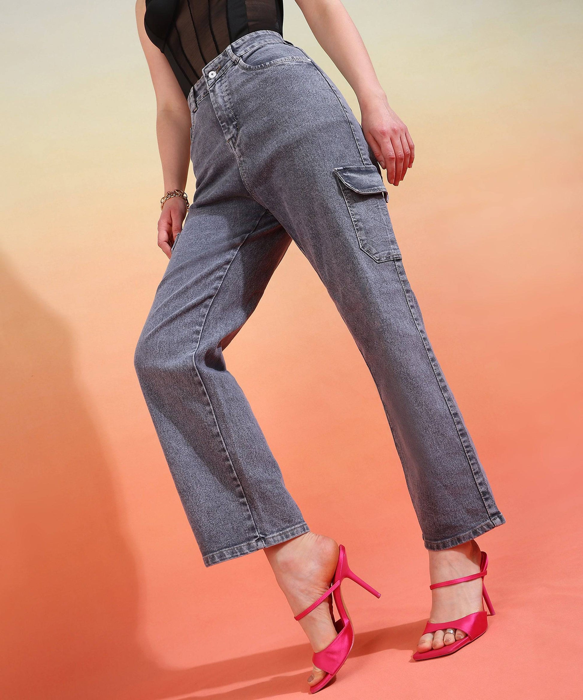 Cityscape Cargo Denim Jeans - Glossia Fashion