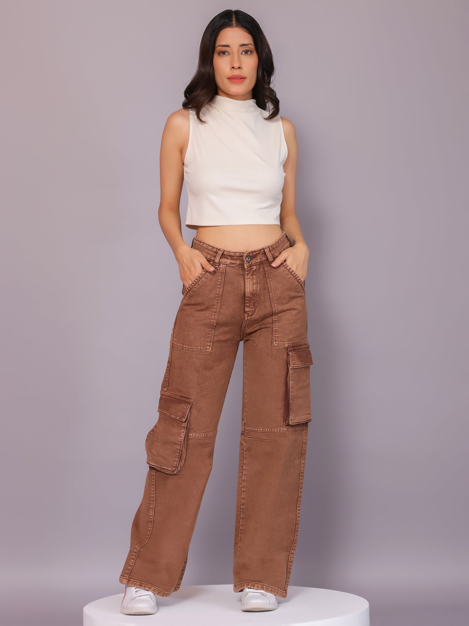 high rise wide leg straight fit loose jeans for women