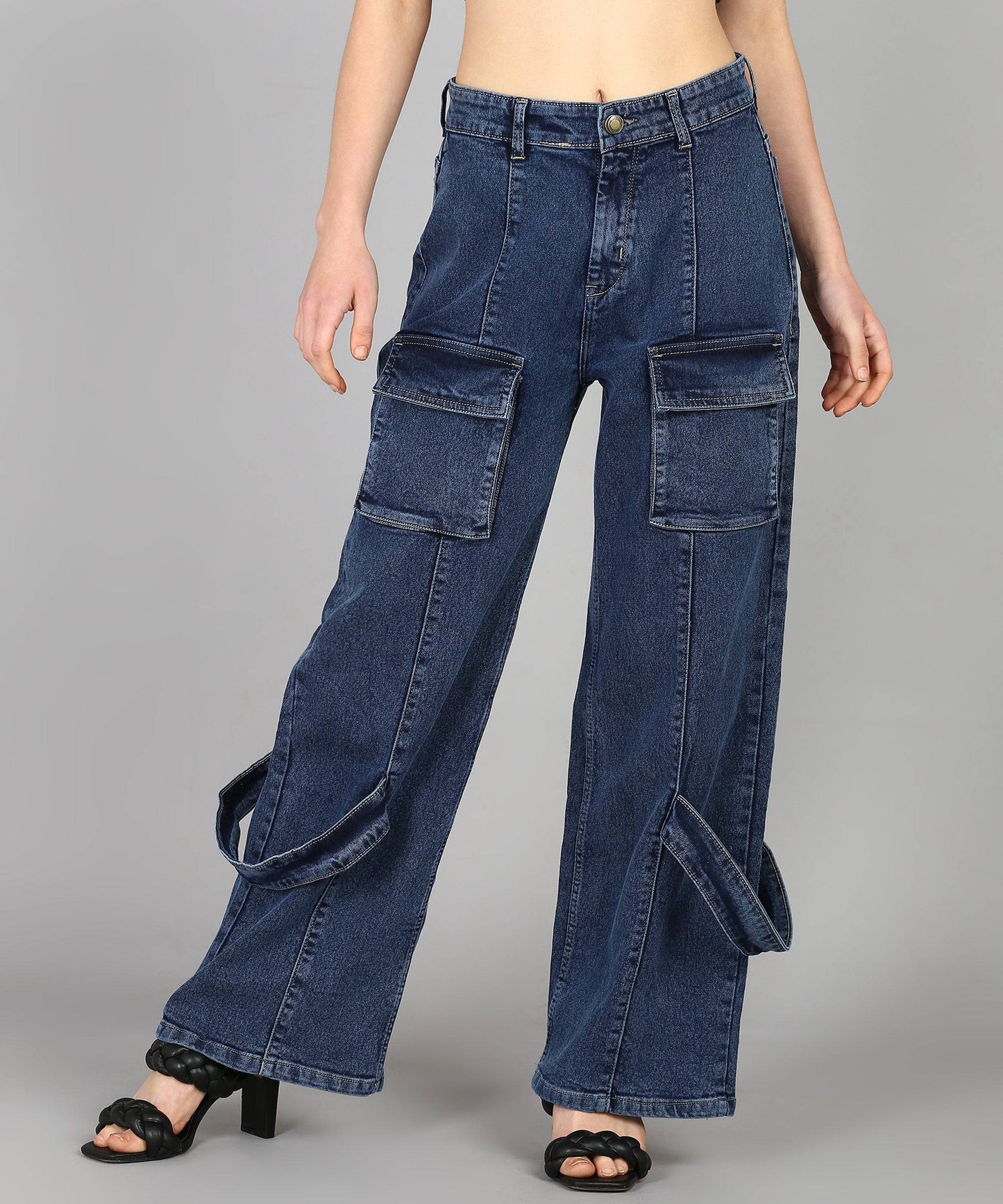 City Roamer Chic Cargo Jeans - Glossia Fashion