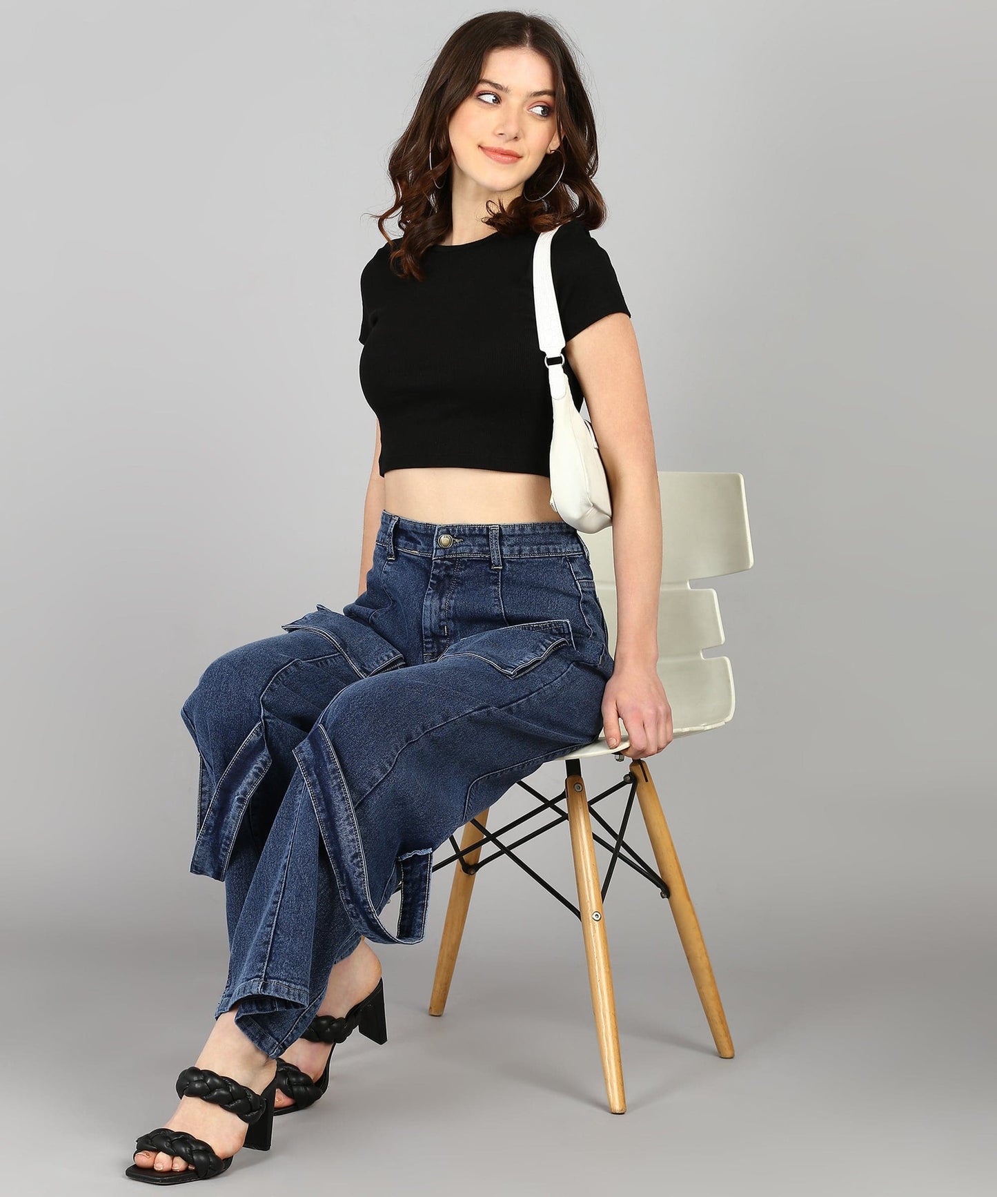 City Roamer Chic Cargo Jeans - Glossia Fashion