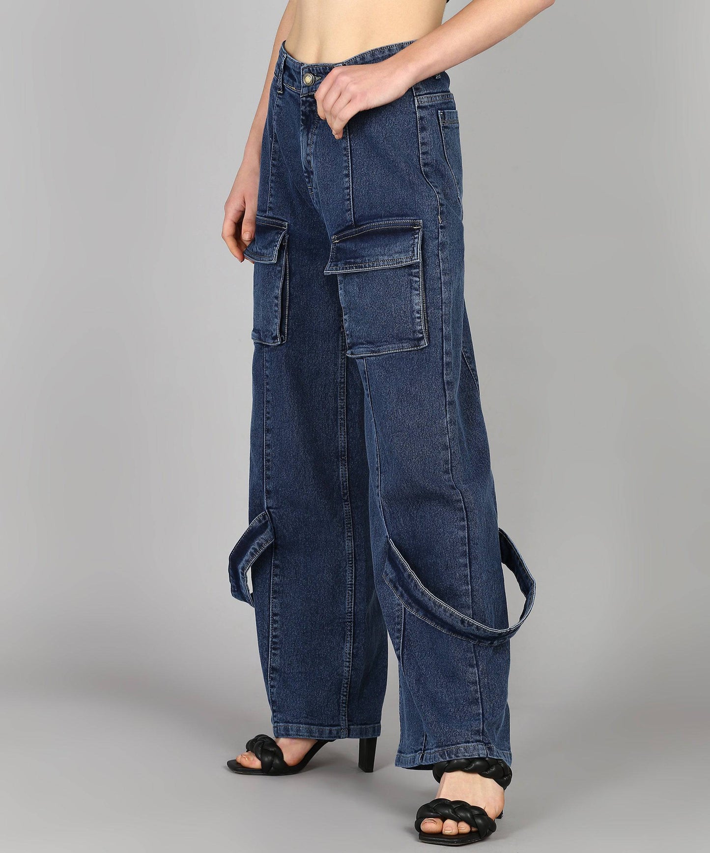 City Roamer Chic Cargo Jeans - Glossia Fashion