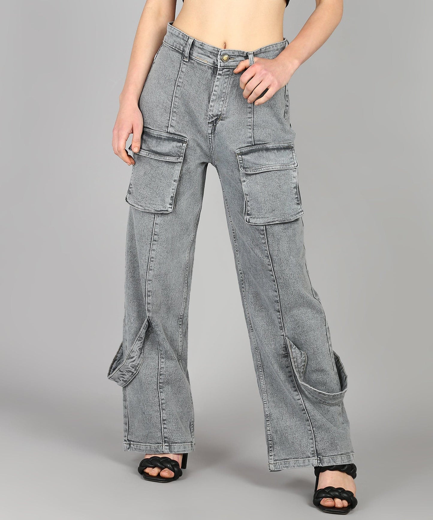 City Roamer Chic Cargo Jeans - Glossia Fashion
