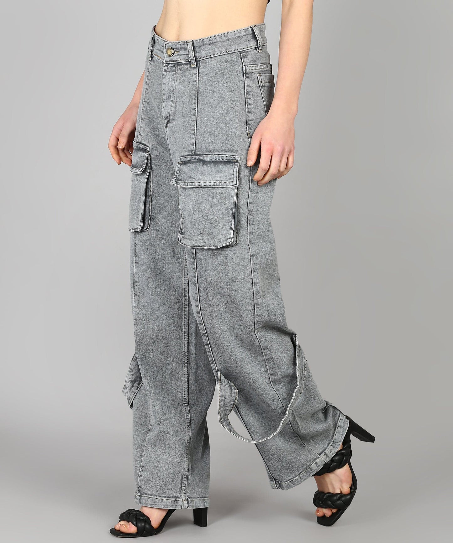 City Roamer Chic Cargo Jeans - Glossia Fashion
