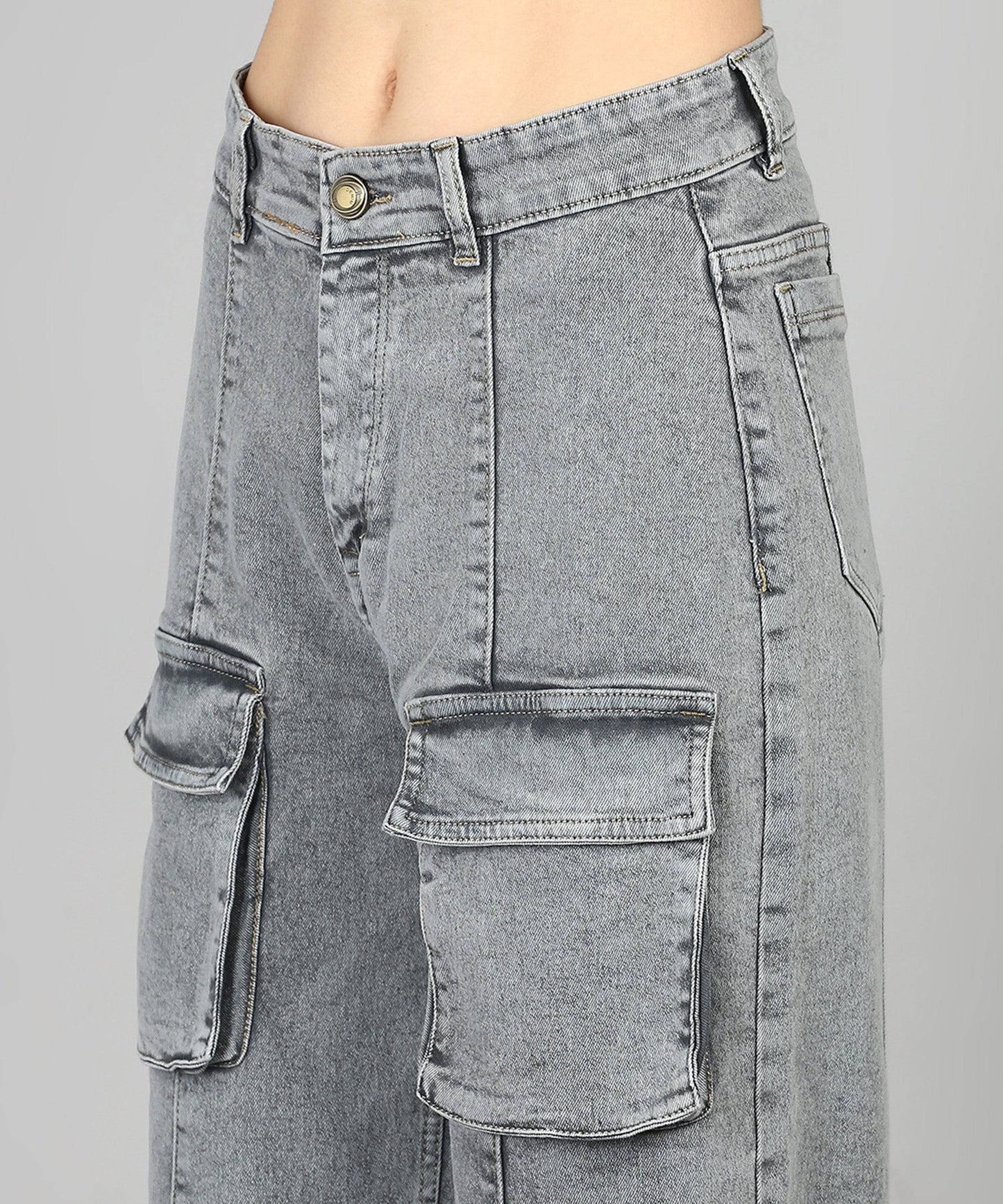 City Roamer Chic Cargo Jeans - Glossia Fashion