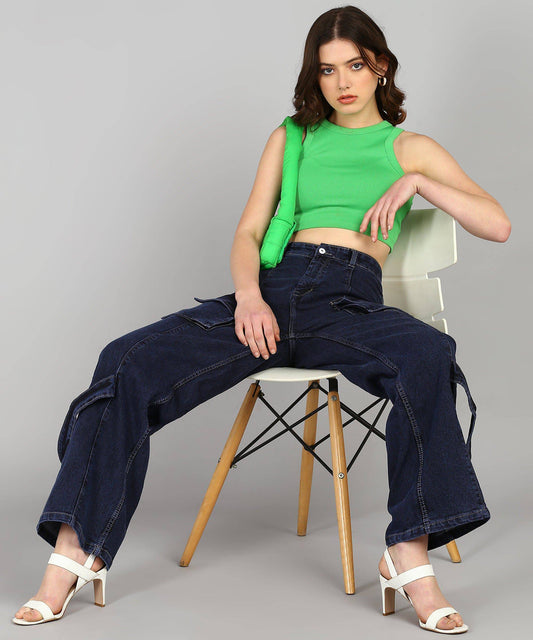 City Roamer Chic Cargo Jeans - Glossia Fashion