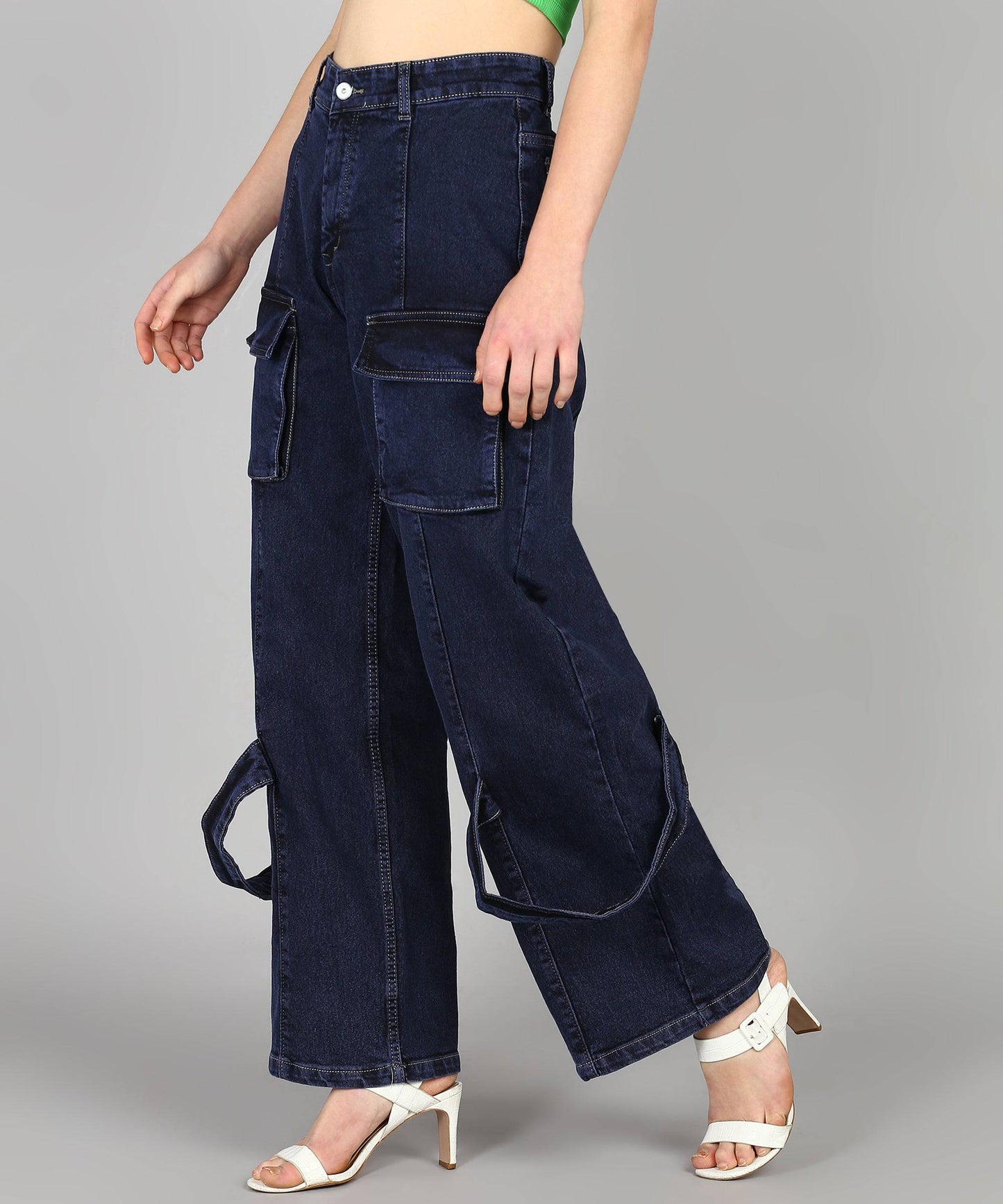 City Roamer Chic Cargo Jeans - Glossia Fashion
