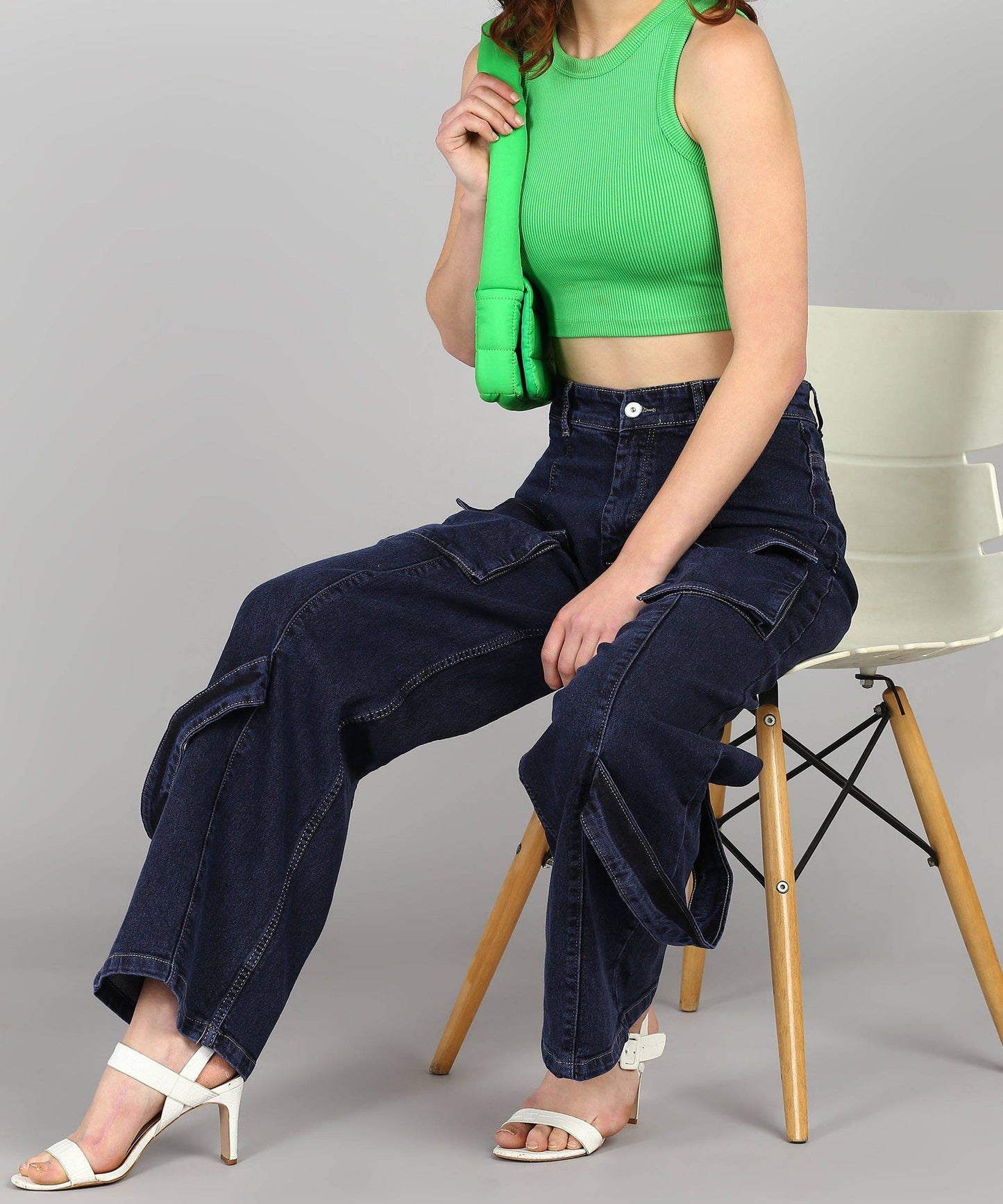 City Roamer Chic Cargo Jeans - Glossia Fashion