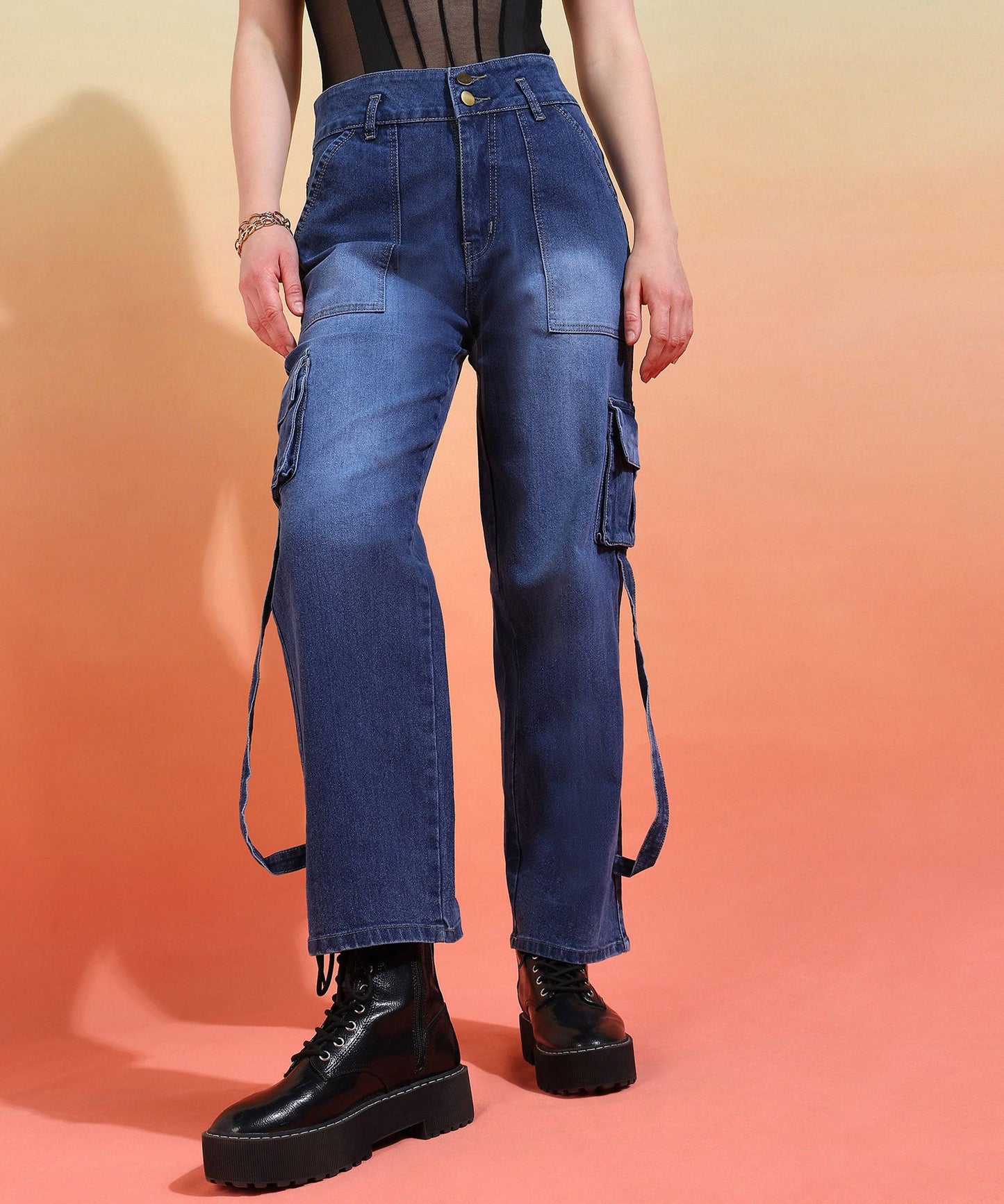 Wanderer's Way Cargo Denim - Glossia Fashion