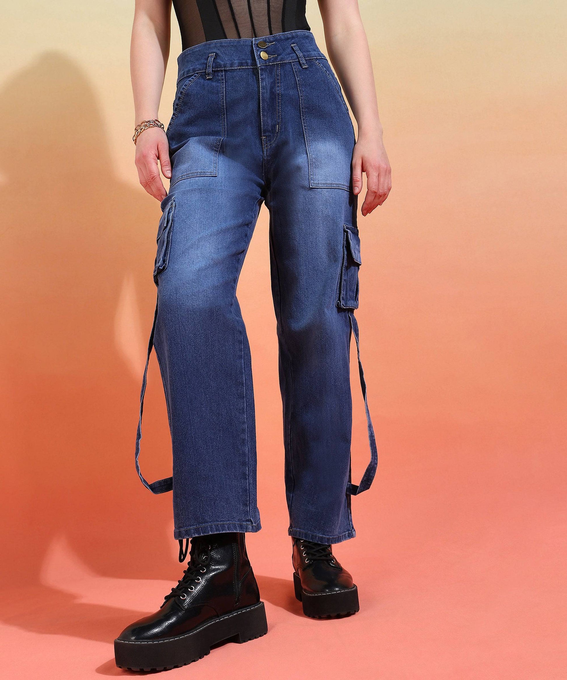 Wanderer's Way Cargo Denim - Glossia Fashion