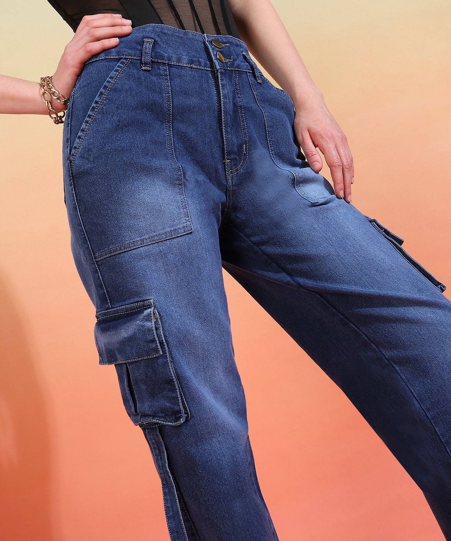 Wanderer's Way Cargo Denim - Glossia Fashion
