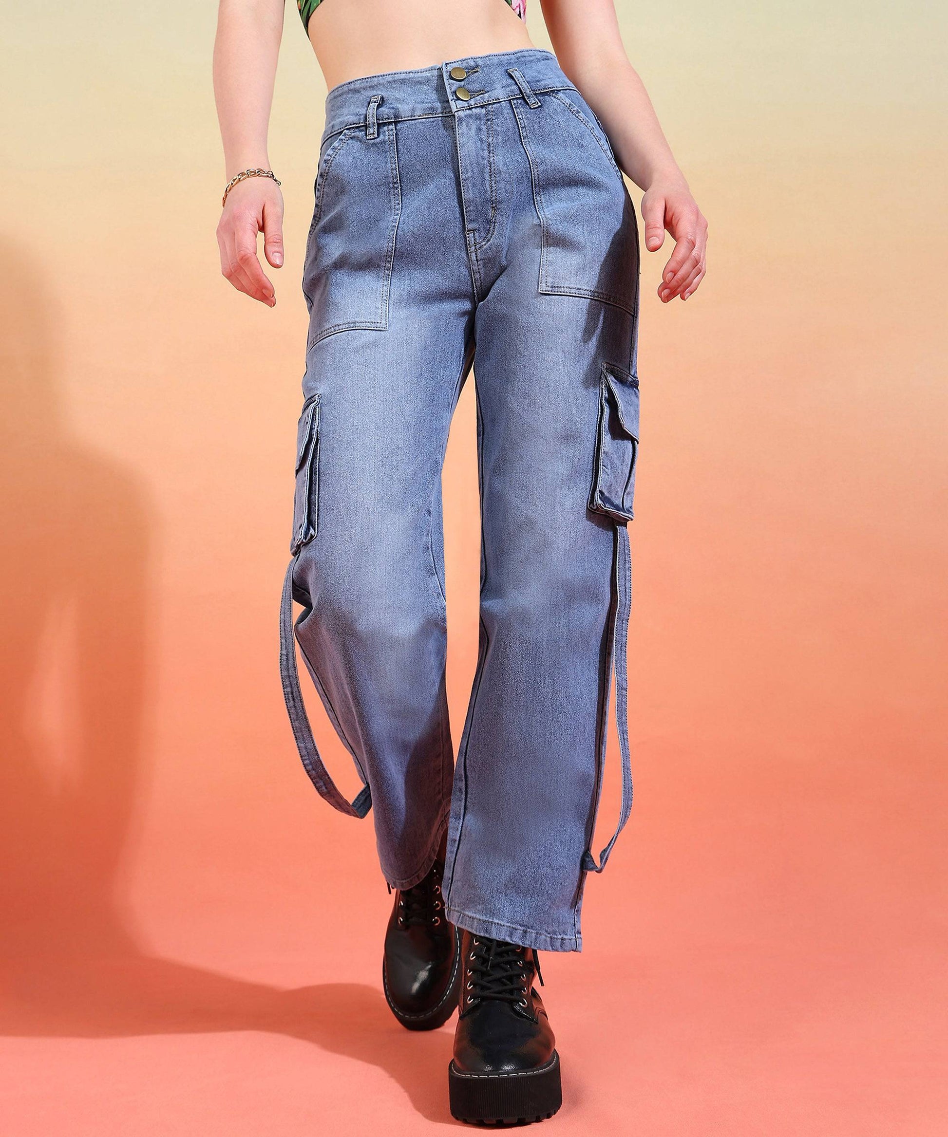 Wanderer's Way Cargo Denim - Glossia Fashion
