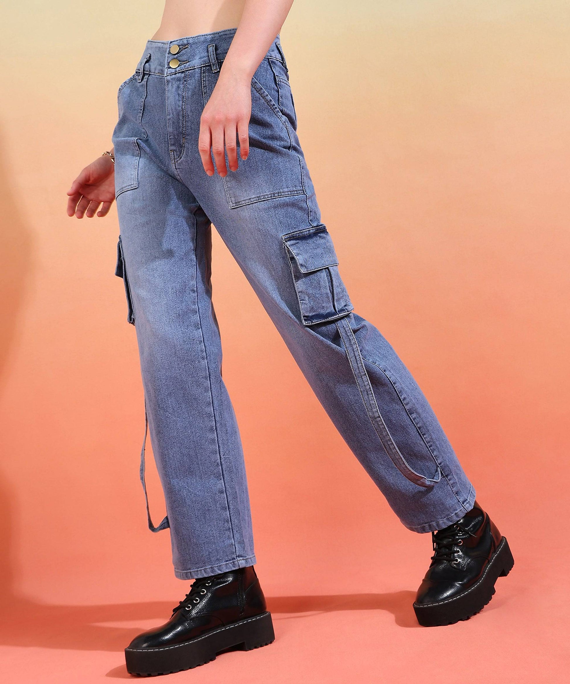 Wanderer's Way Cargo Denim - Glossia Fashion