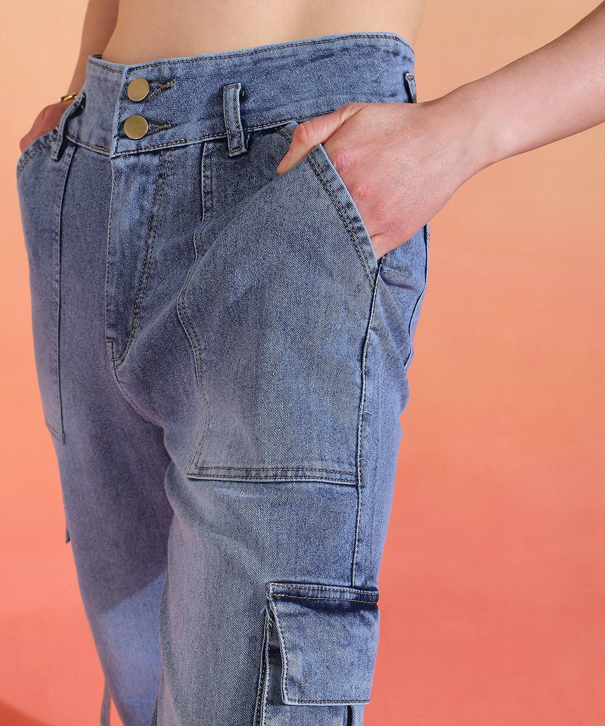Wanderer's Way Cargo Denim - Glossia Fashion