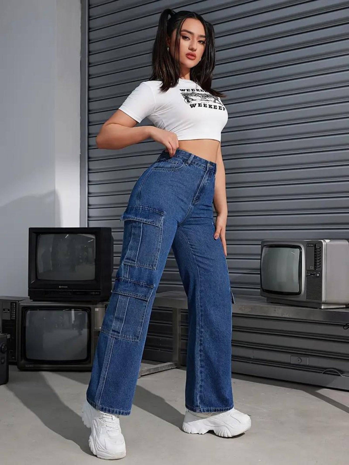 Explorer Expedition Cargo Denim - Glossia Fashion