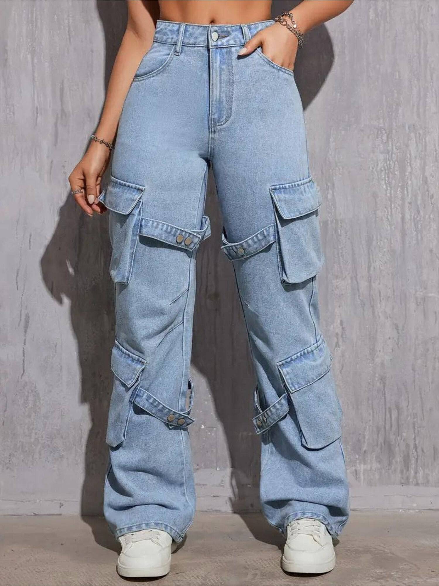 Adventure Seeker Cargo Denim - Glossia Fashion