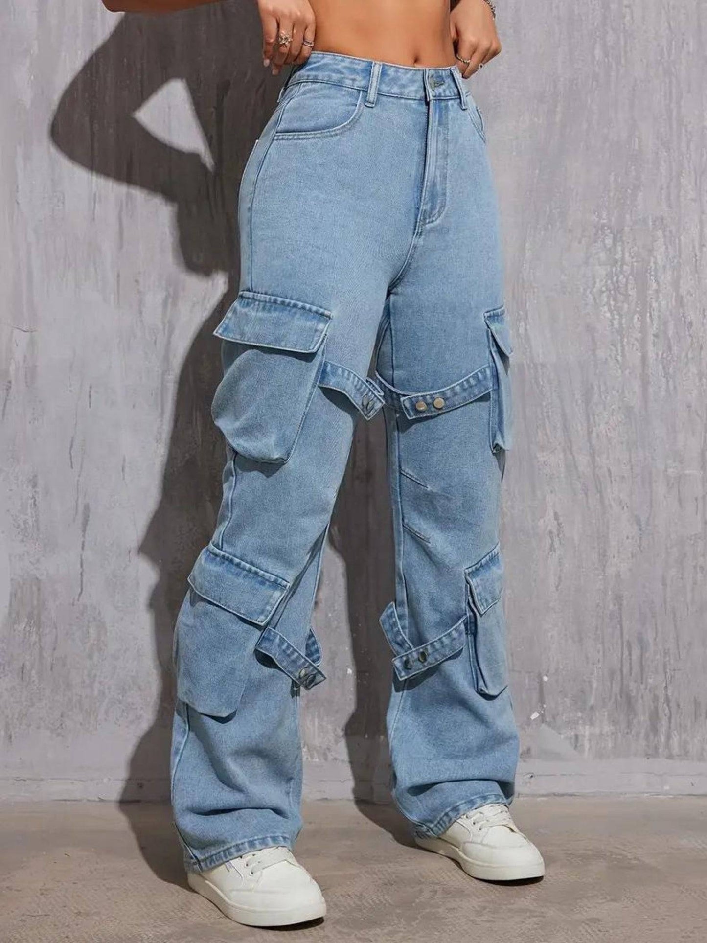 Adventure Seeker Cargo Denim - Glossia Fashion