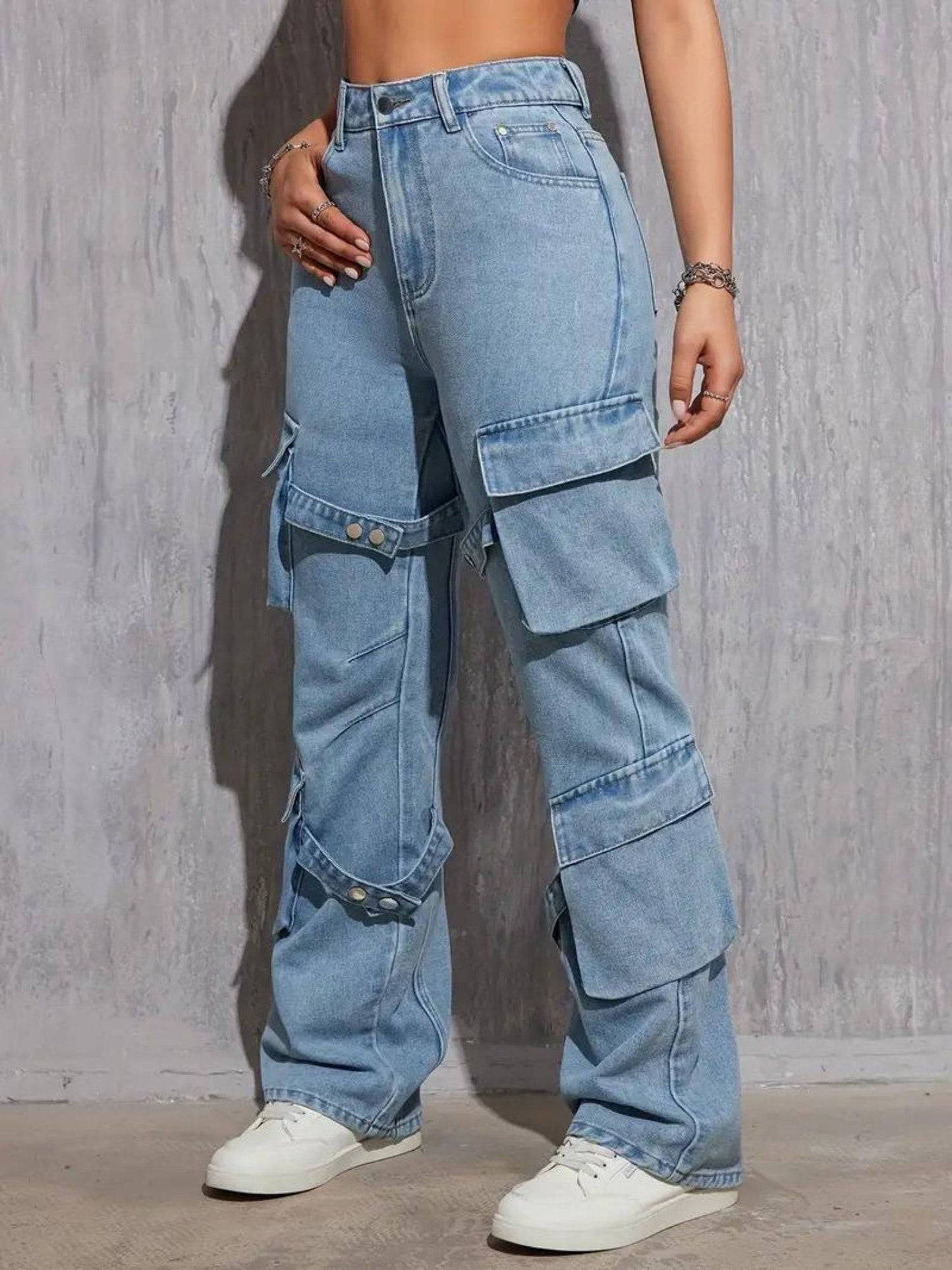 Adventure Seeker Cargo Denim - Glossia Fashion
