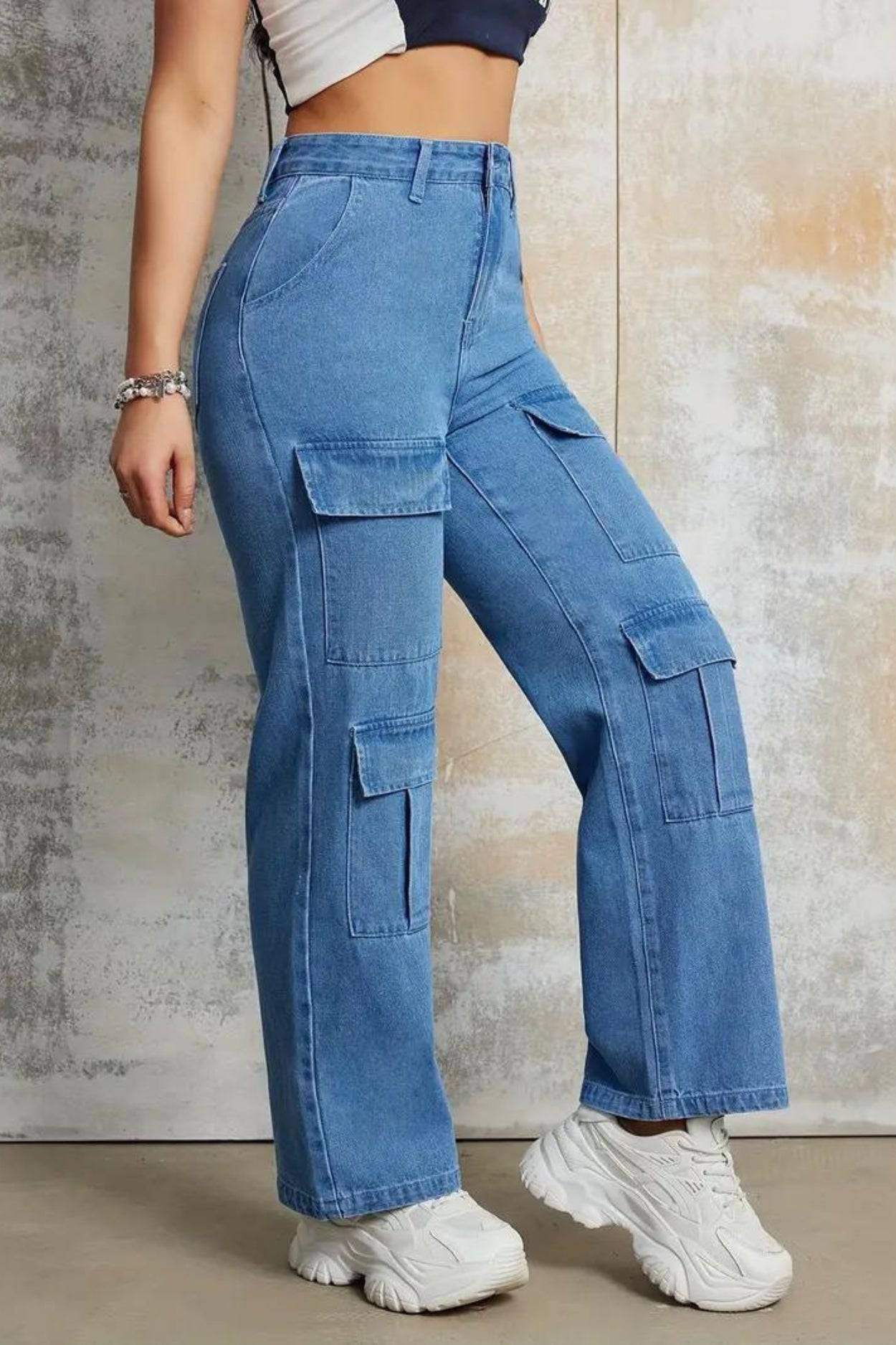 Wilderness Wanderer Cargo Denim - Glossia Fashion