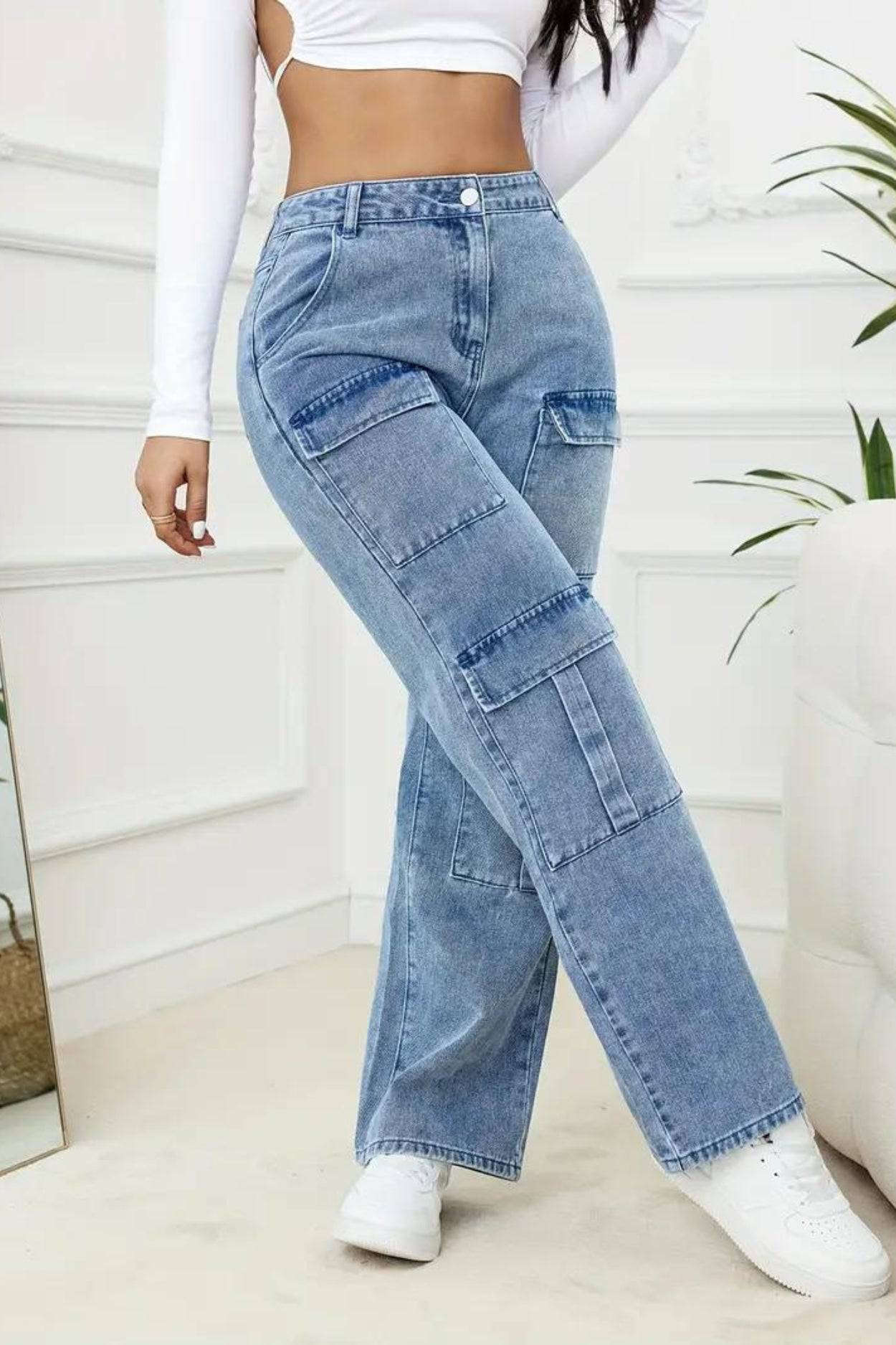 Wilderness Wanderer Cargo Denim - Glossia Fashion