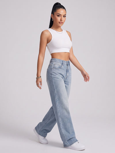Main Character Wide Leg Jeans – Light Blue