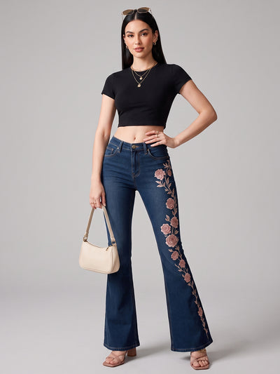 Rose Vine Rendezvous Bootcuts