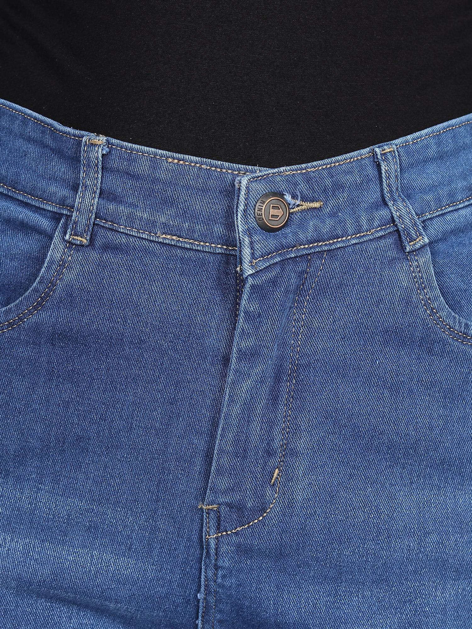 Whisker Serenade Stretchable Straight Jeans - Glossia Fashion
