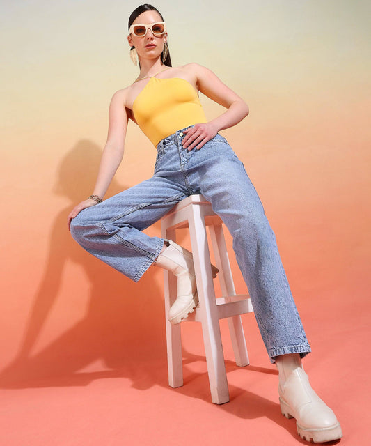 Stonewash Serenade Wide Leg Jeans - Glossia Fashion