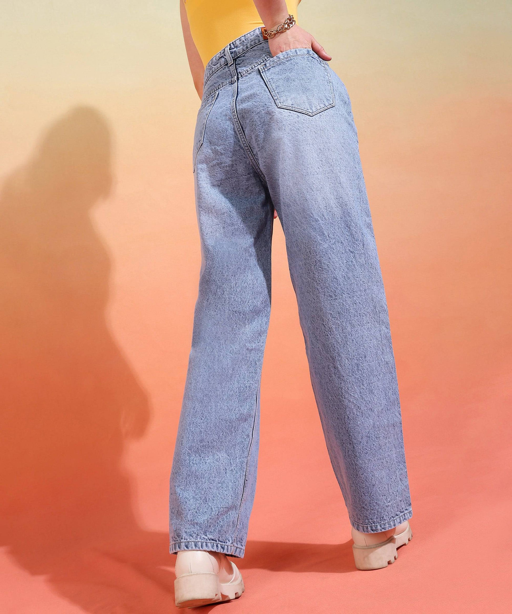 Stonewash Serenade Wide Leg Jeans - Glossia Fashion