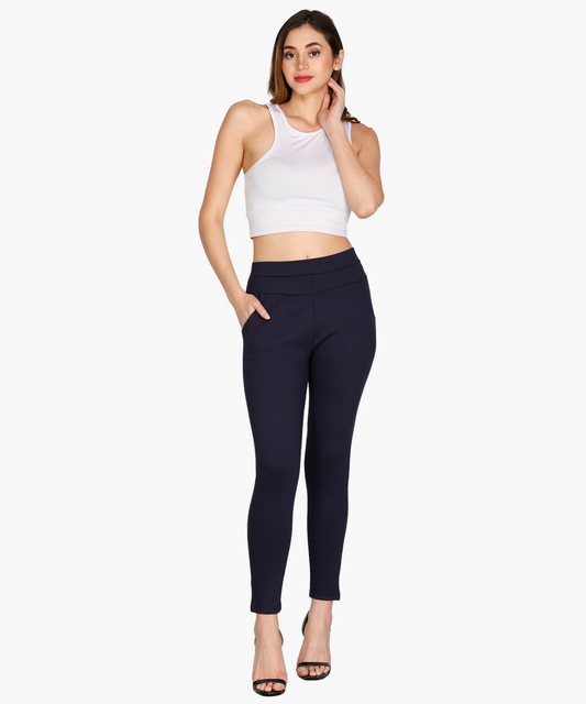 Navy Blue High Rise Lift and Shape Skinny Jeggings