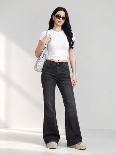 Vintage Tint Flared Bootcuts – Black