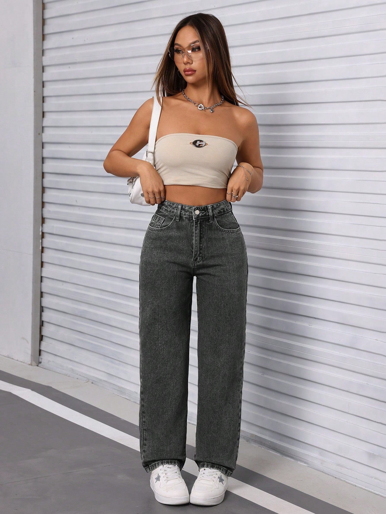 Moonshadow High-Waist Jeans - Glossia Fashion