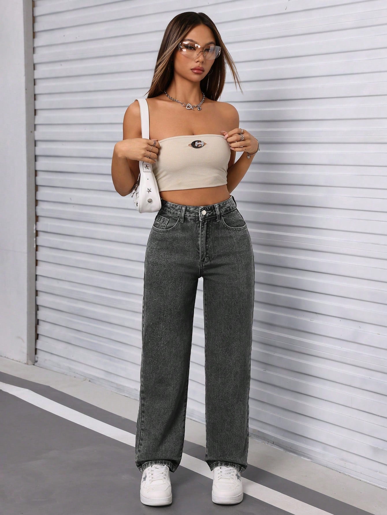 Moonshadow High-Waist Jeans - Glossia Fashion