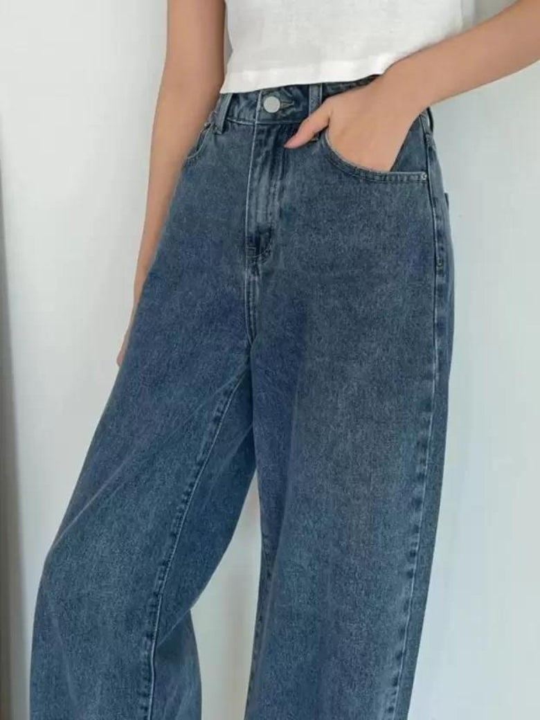 Stretchable Skyline Straight Leg Denim - Glossia Fashion
