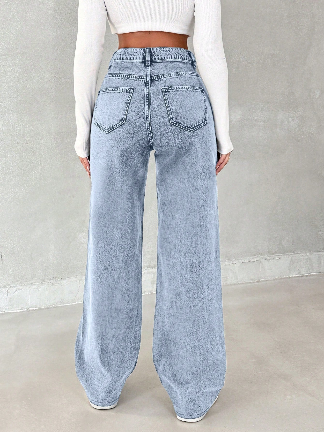 Blue Opal Straight Fit Jeans - Glossia Fashion