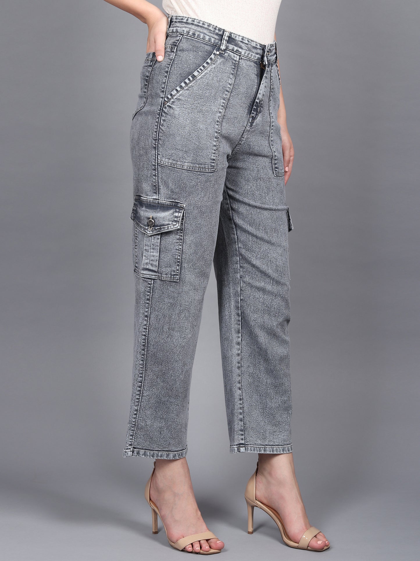 Streetwise Cargo Denim - Glossia Fashion