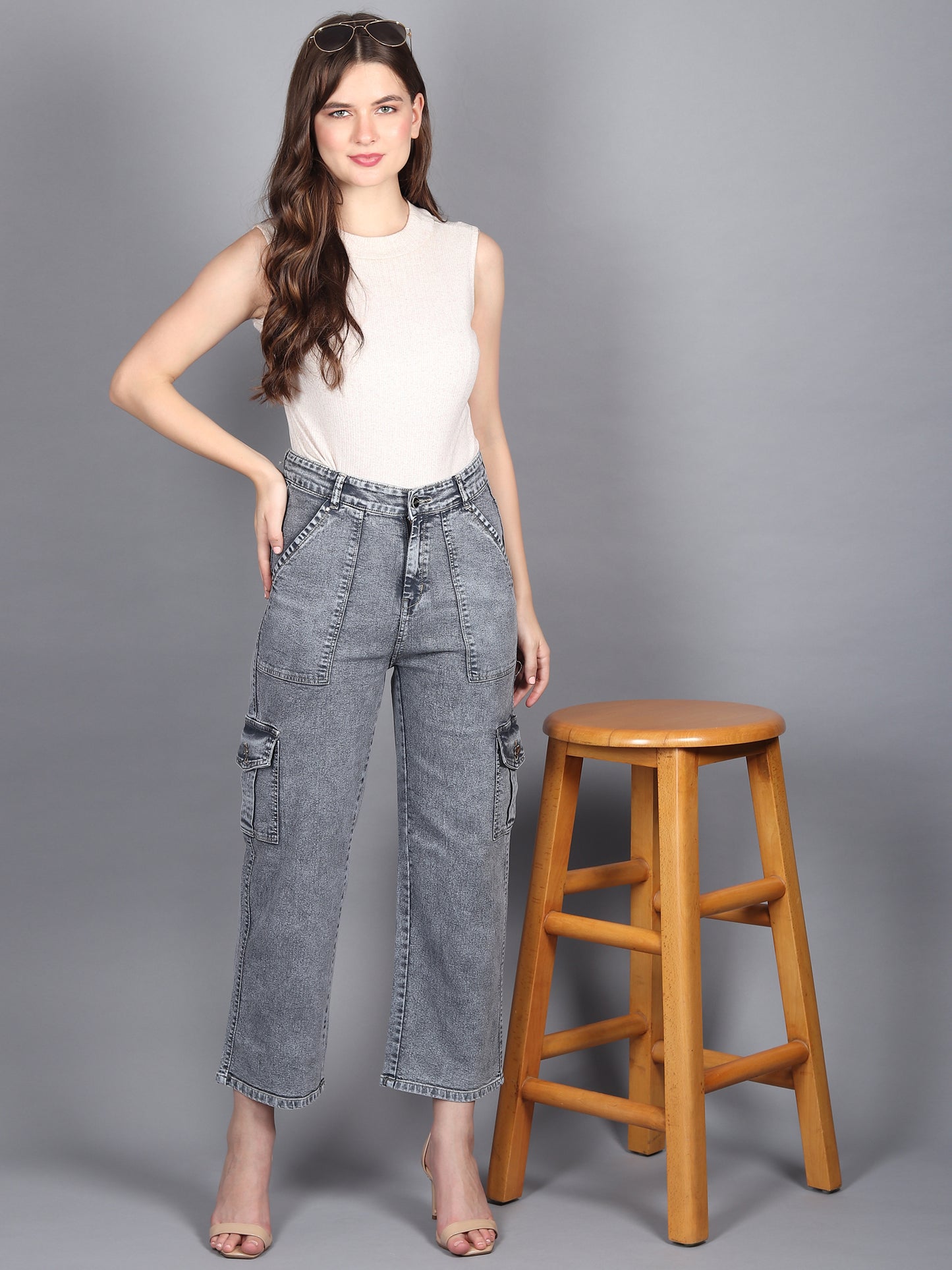 Streetwise Cargo Denim - Glossia Fashion
